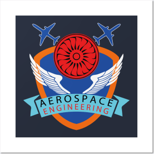 Best design aerospace engineering logo aircraft engineers Posters and Art